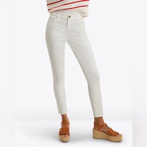Draper James RSVP Mid Rise Skinny Jeans White Stretch Size 14